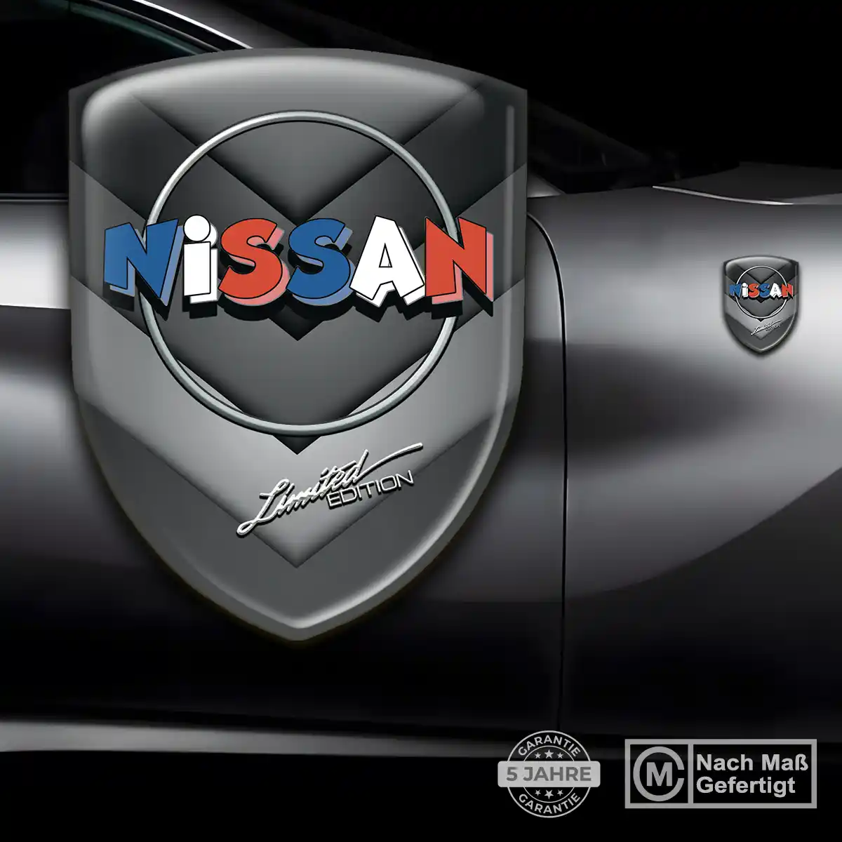 Nissan 3D Gel Aufkleber Wappen Auto Elegantes Design