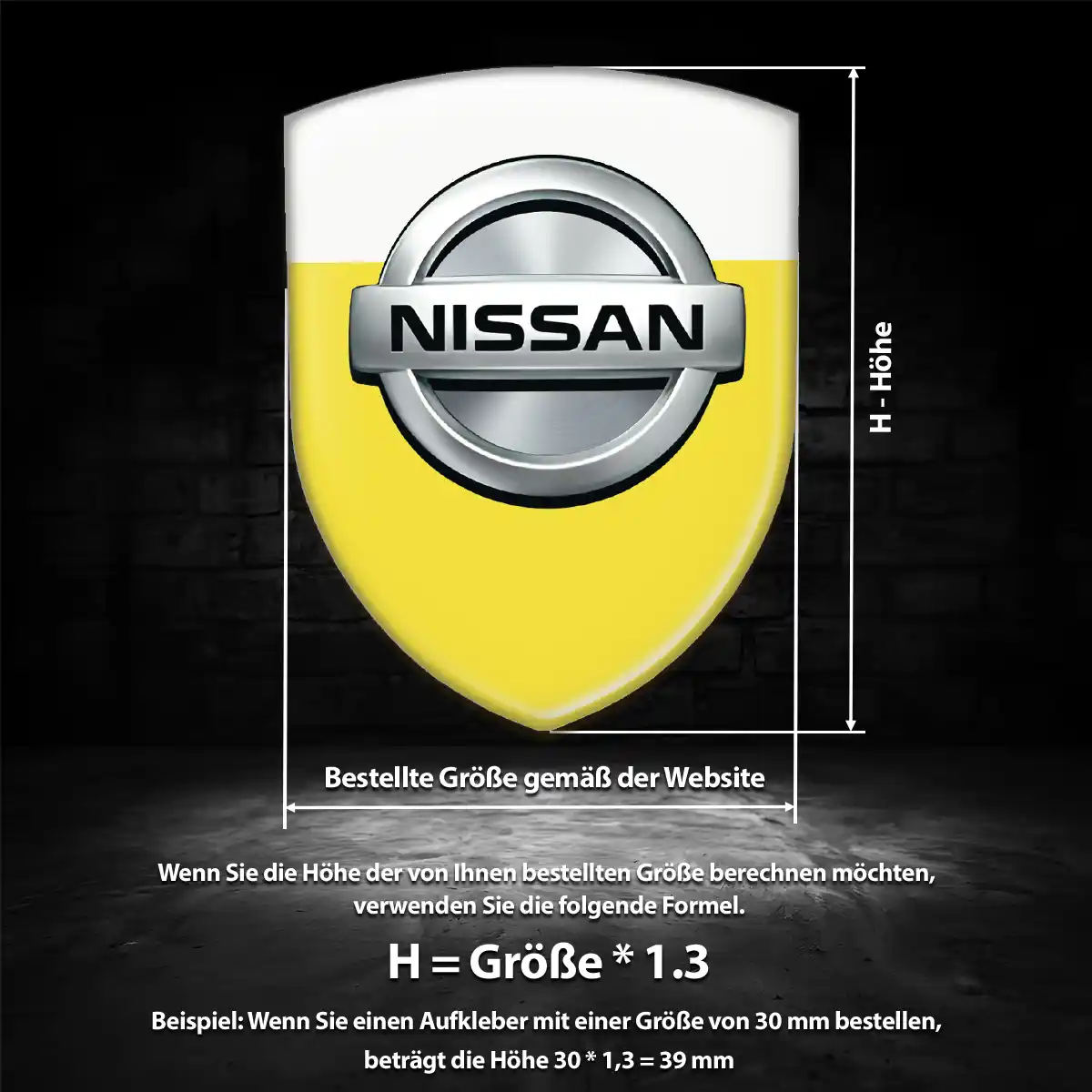 Nissan 3D Gel Aufkleber Wappen Auto Erstklassige Qualität