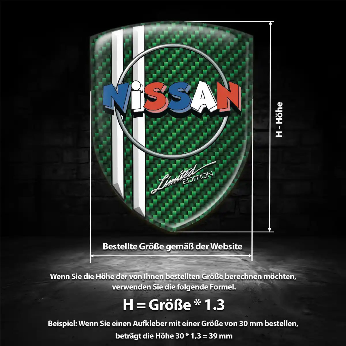 Nissan 3D Gel Aufkleber Wappen Auto Hohe Qualität