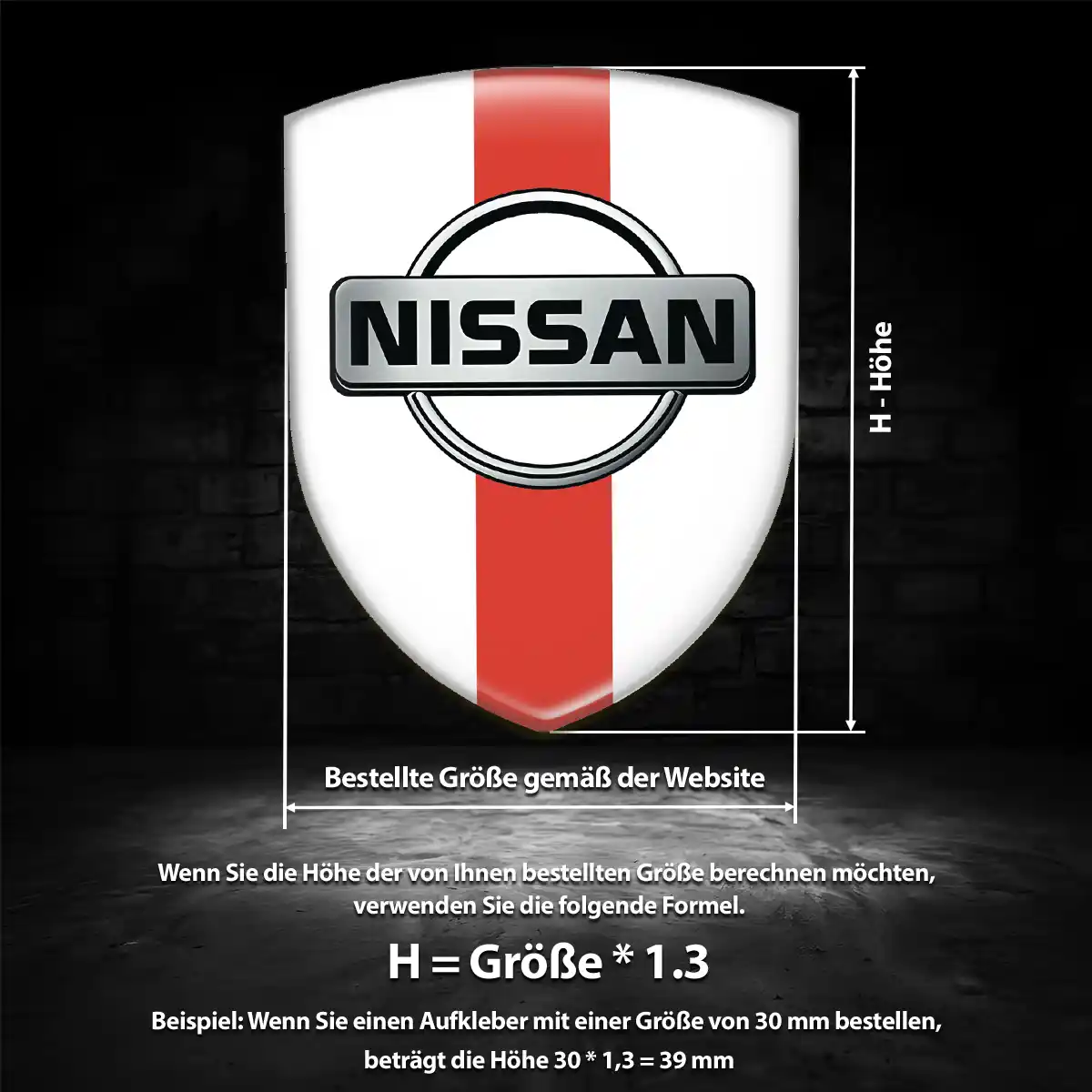 Nissan 3D Gel Aufkleber Wappen Auto Luxus-Edition