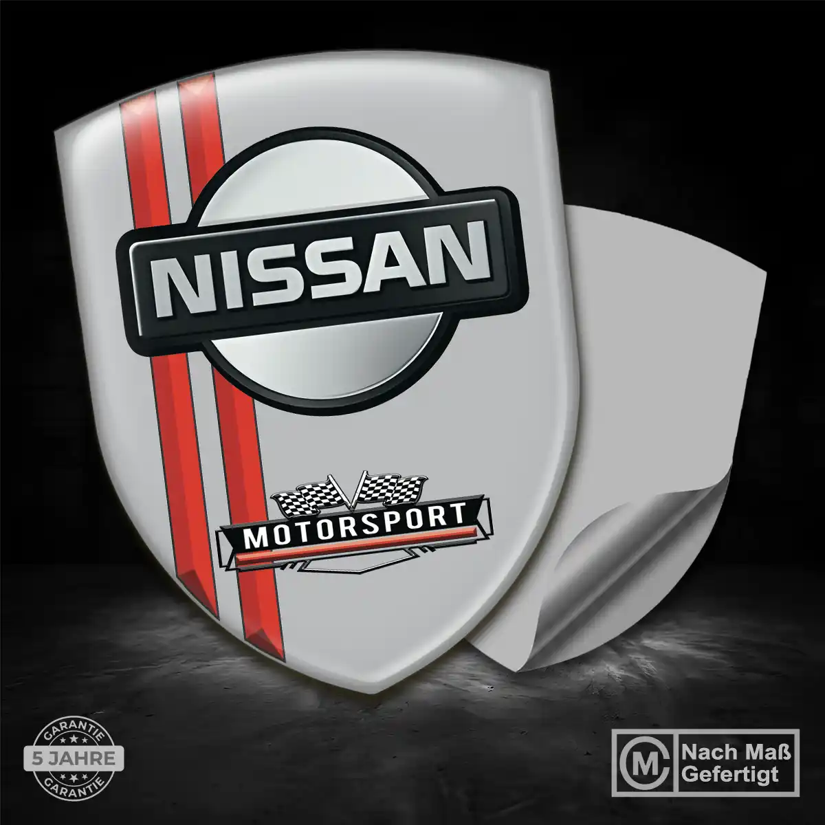 Nissan 3D Gel Aufkleber Wappen Auto Modernes Design
