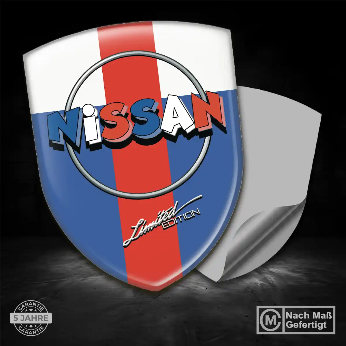 Nissan 3D Gel Aufkleber Wappen Auto Premiumqualität