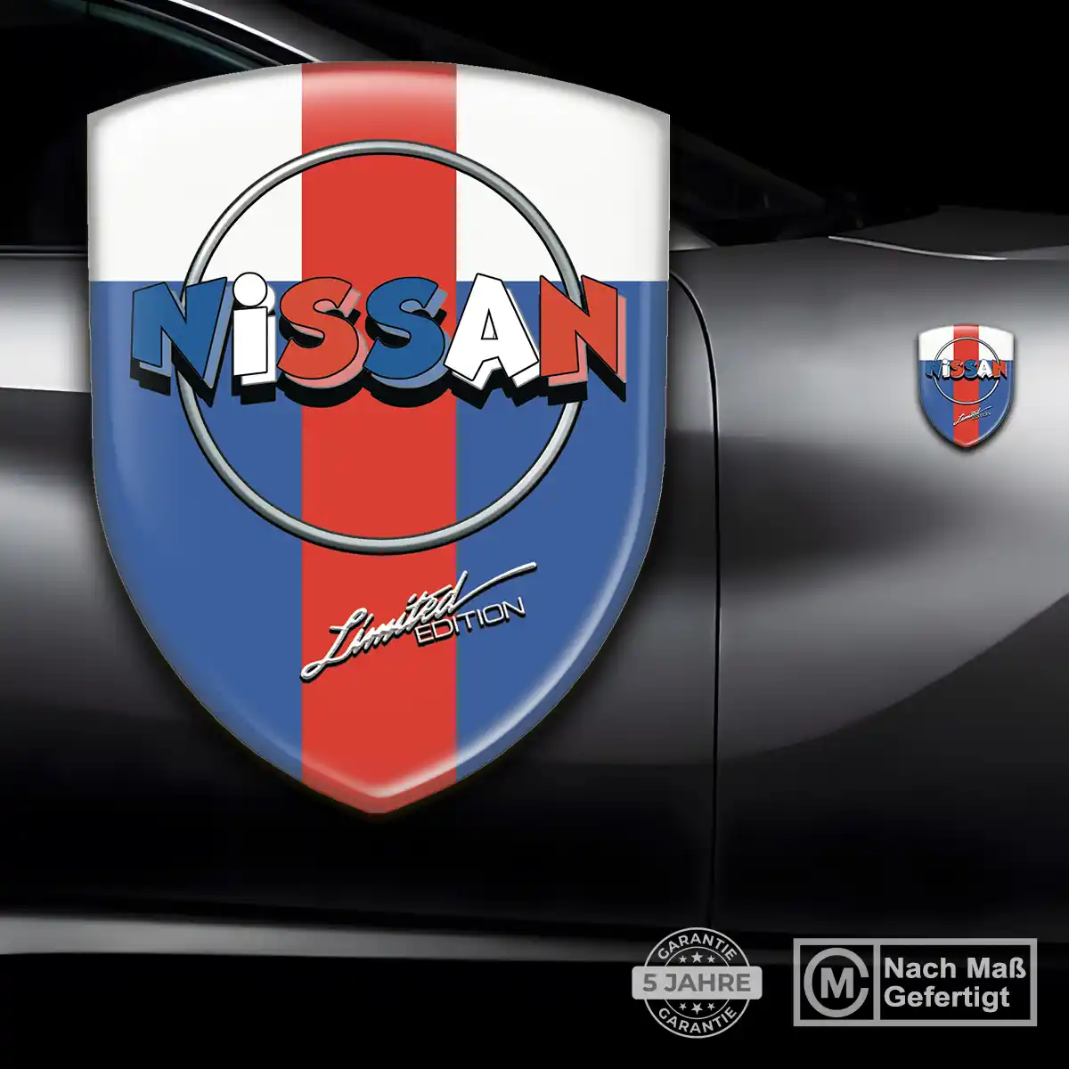 Nissan 3D Gel Aufkleber Wappen Auto Premiumqualität