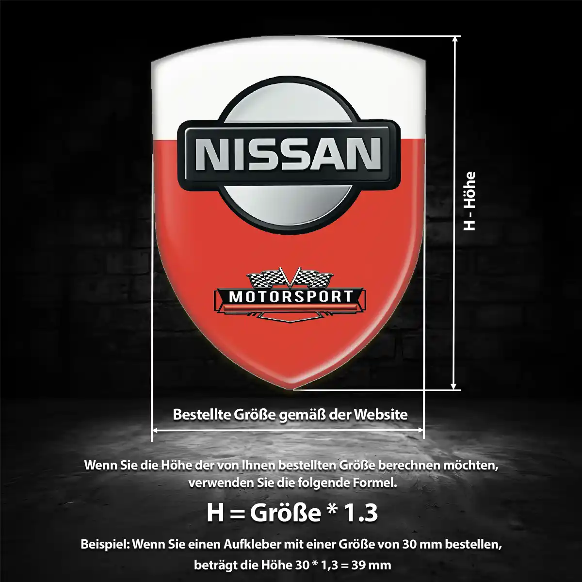 Nissan 3D Gel Aufkleber Wappen Auto Stilvolles Design