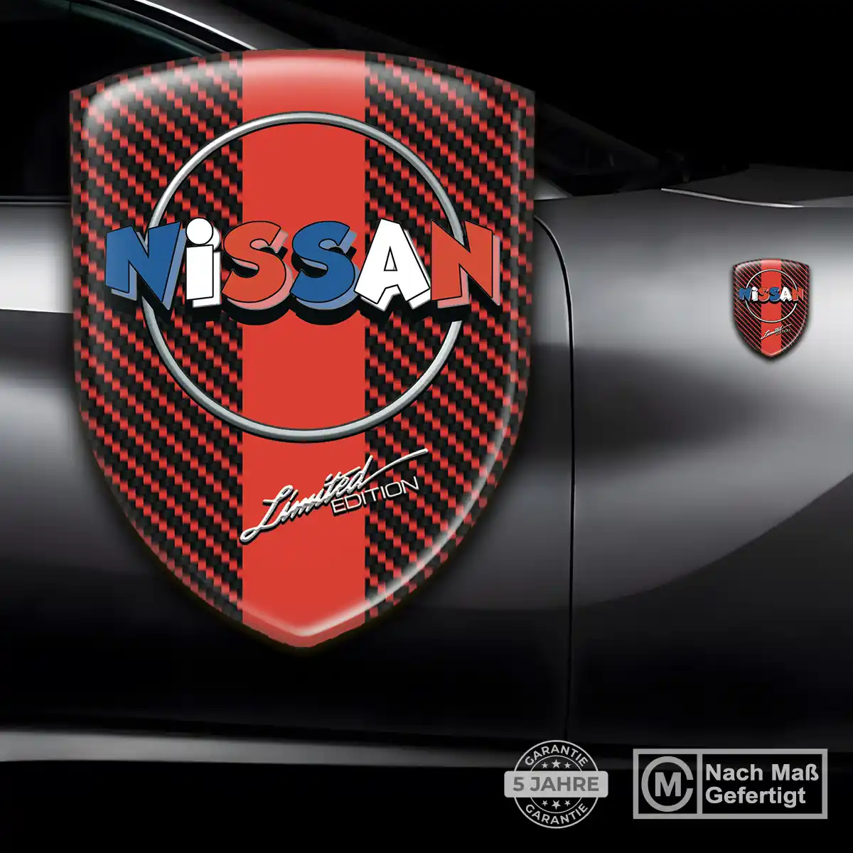 Nissan 3D Gel Aufkleber Wappen Auto Tuningfahrzeug