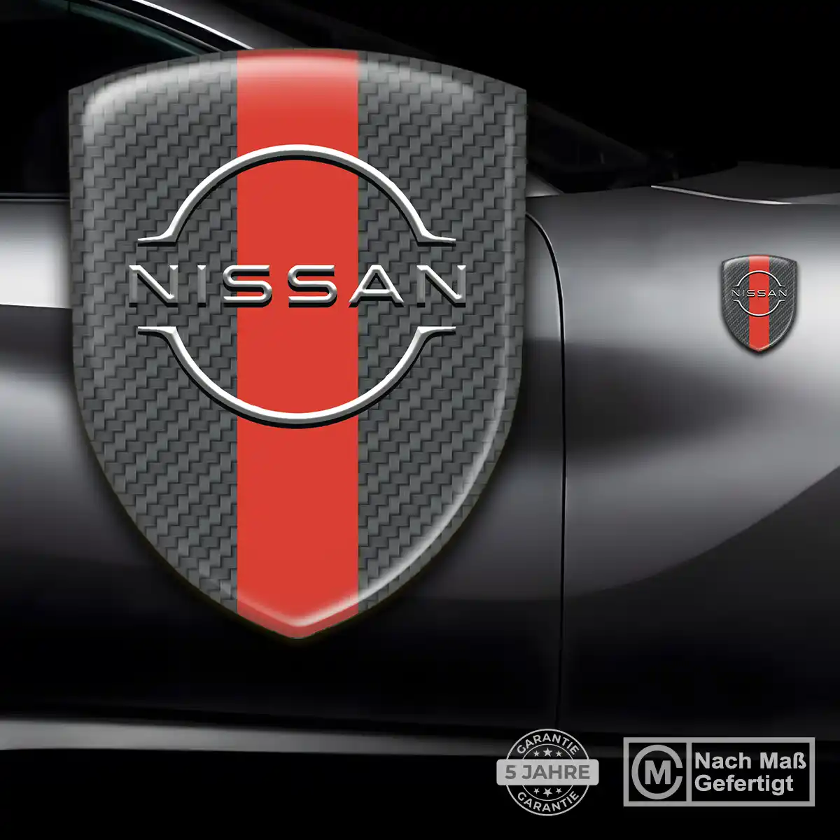Nissan 3D Gel Aufkleber Wappen Edles Design