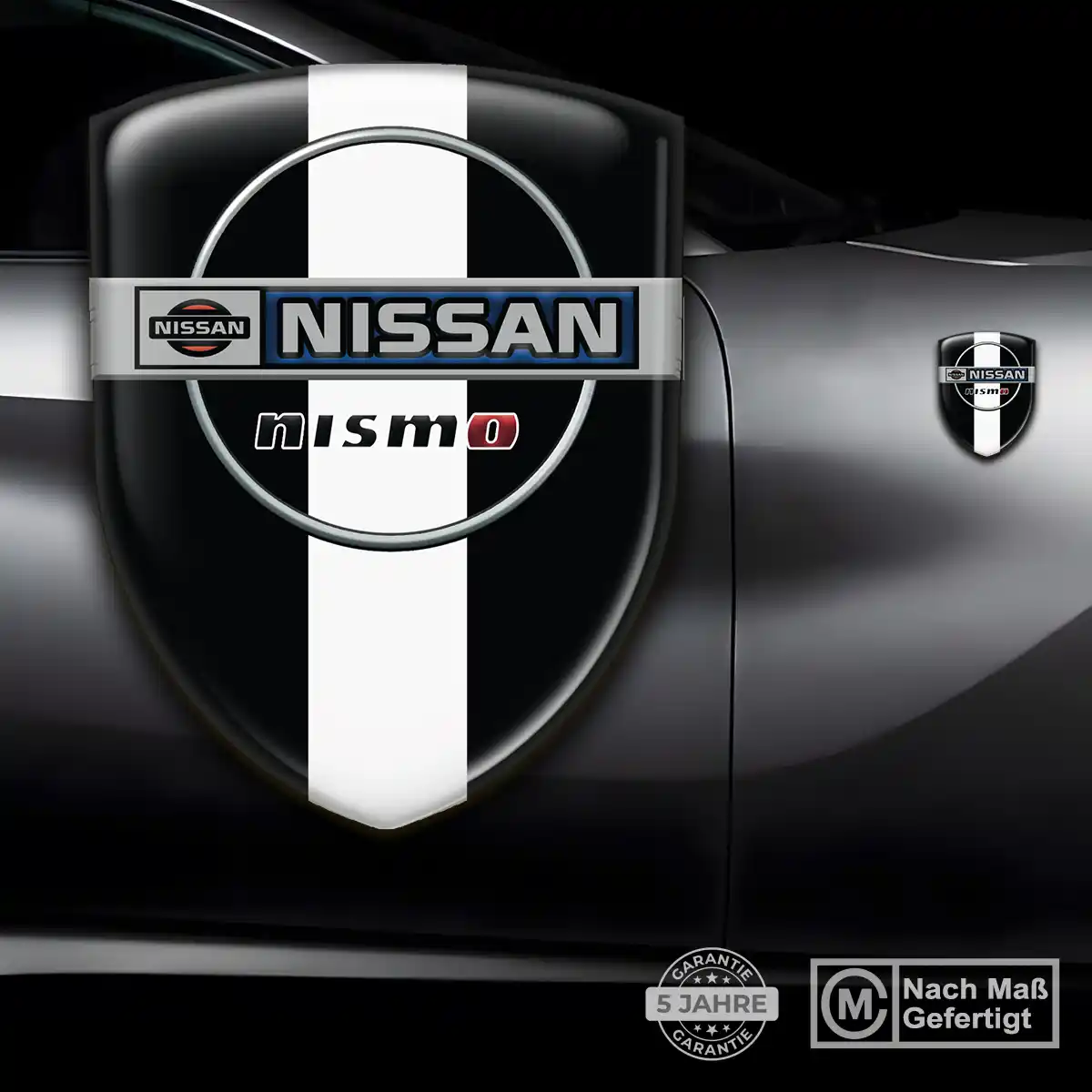 Nissan 3D Gel Aufkleber Wappen Elegantes Design