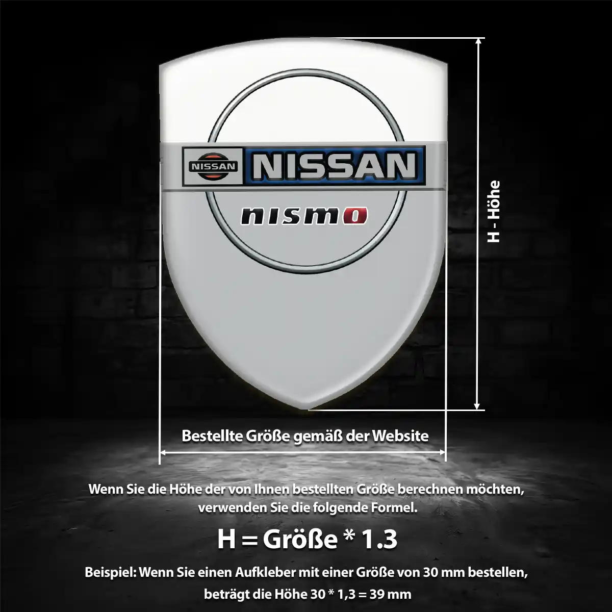 Nissan 3D Gel Aufkleber Wappen Hohe Qualität