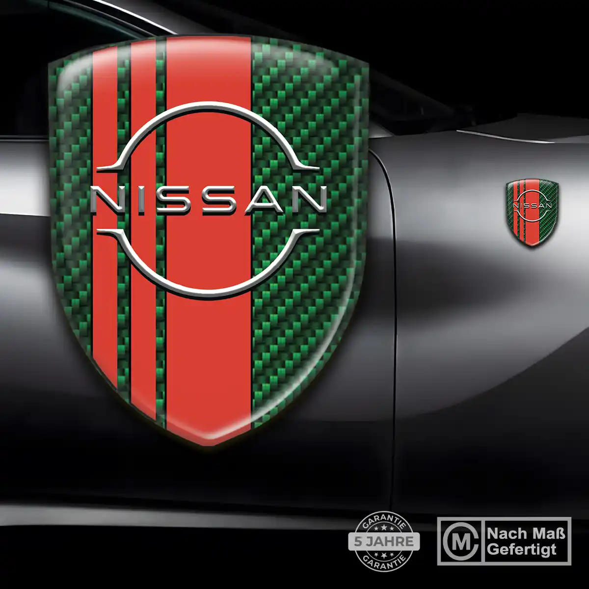 Nissan 3D Gel Aufkleber Wappen Interieurdesign