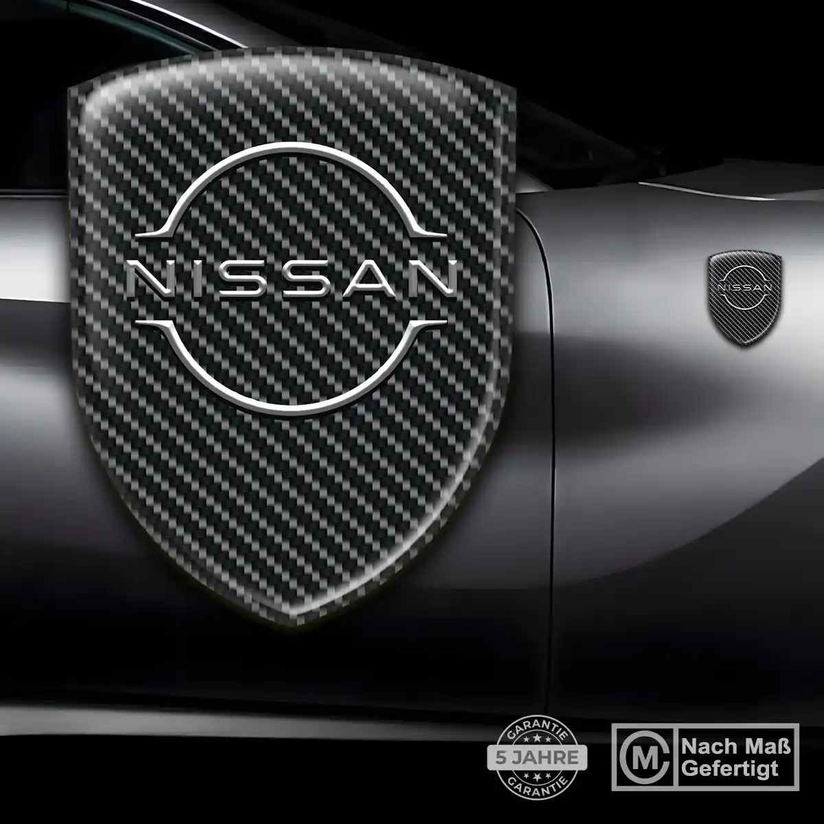 Nissan 3D Gel Aufkleber Wappen Luxus-Edition