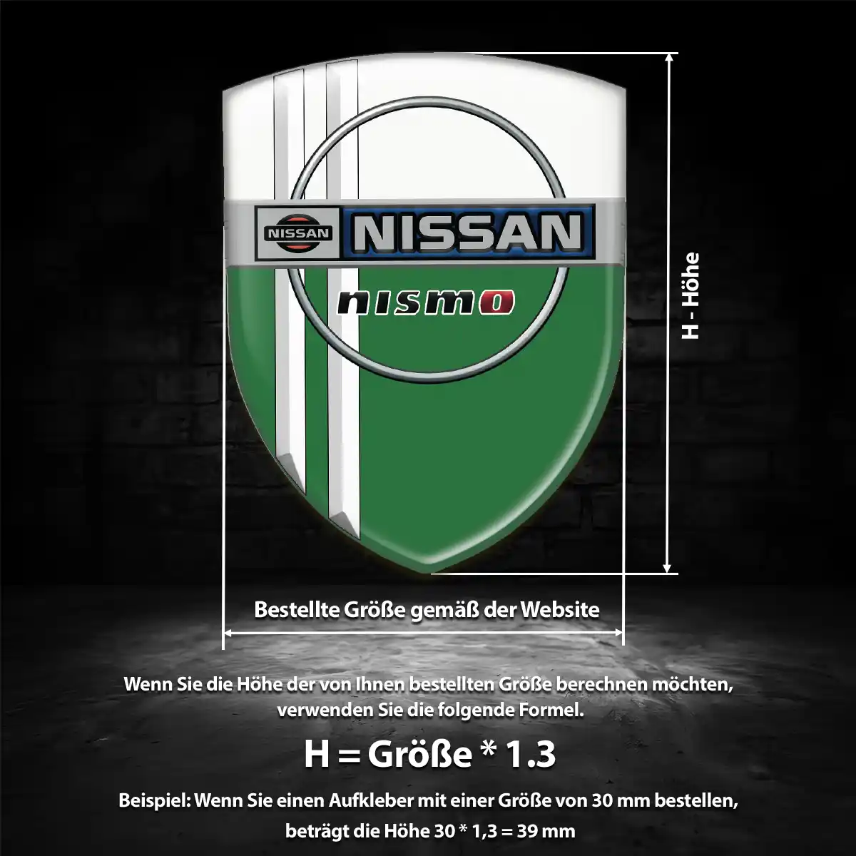 Nissan 3D Gel Aufkleber Wappen Markenedition