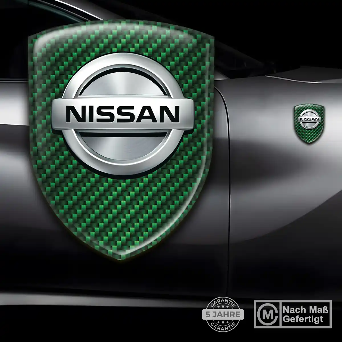 Nissan 3D Gel Aufkleber Wappen Modernes Design