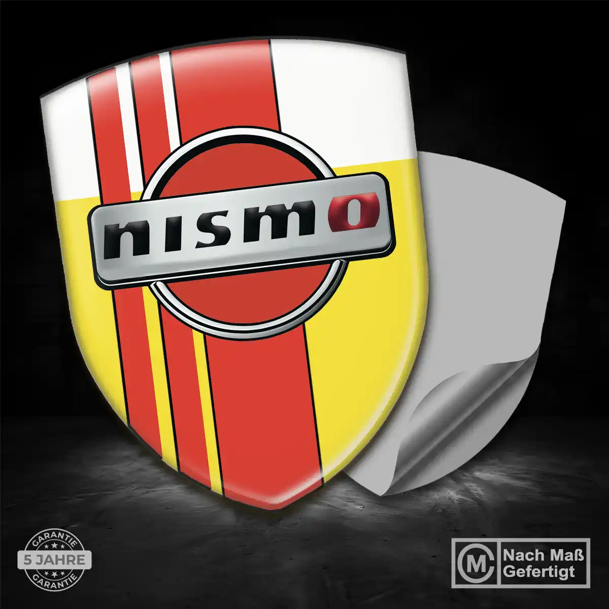 Nissan 3D Gel Aufkleber Wappen Premium-Edition