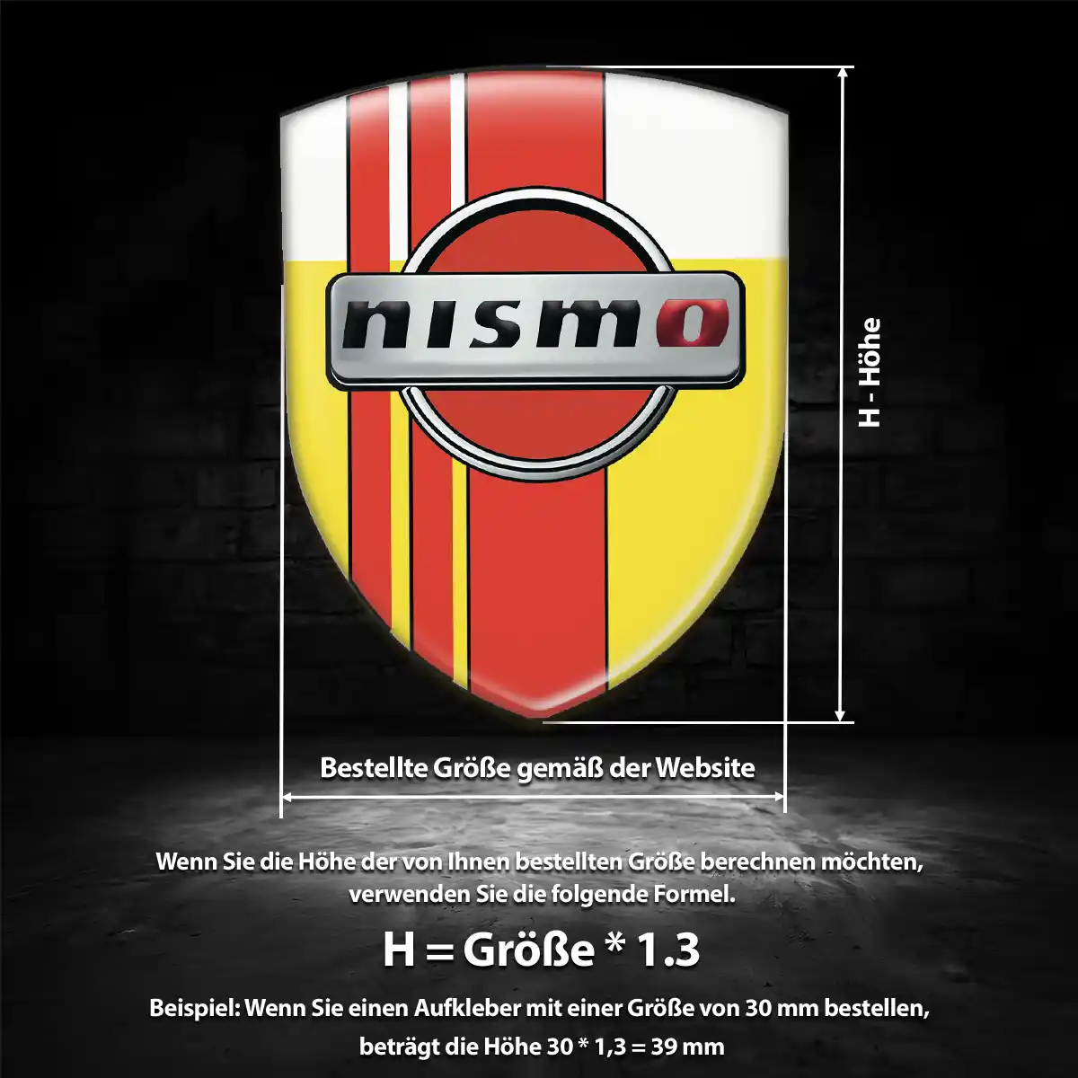 Nissan 3D Gel Aufkleber Wappen Premium-Edition