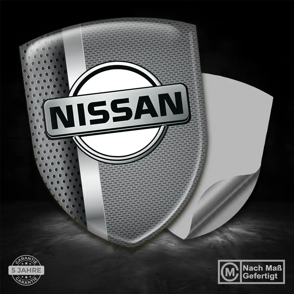 Nissan 3D Gel Aufkleber Wappen Stilvolles Design