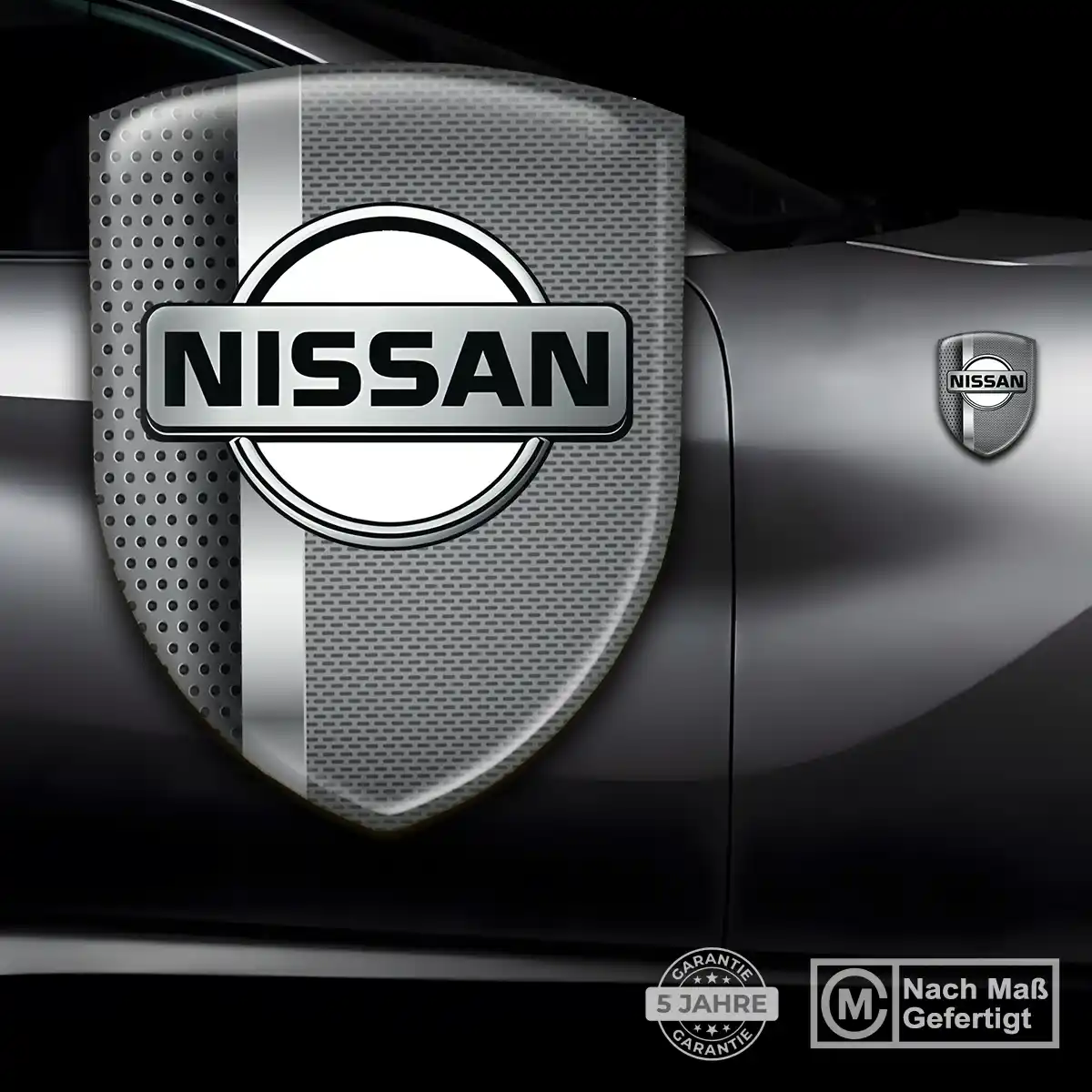 Nissan 3D Gel Aufkleber Wappen Stilvolles Design
