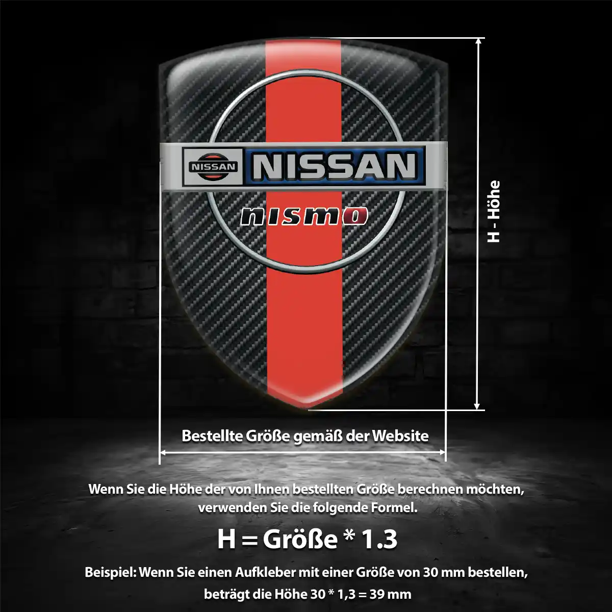 Nissan Aufkleber 3D Gel Emblem Anspruchsvolles Design