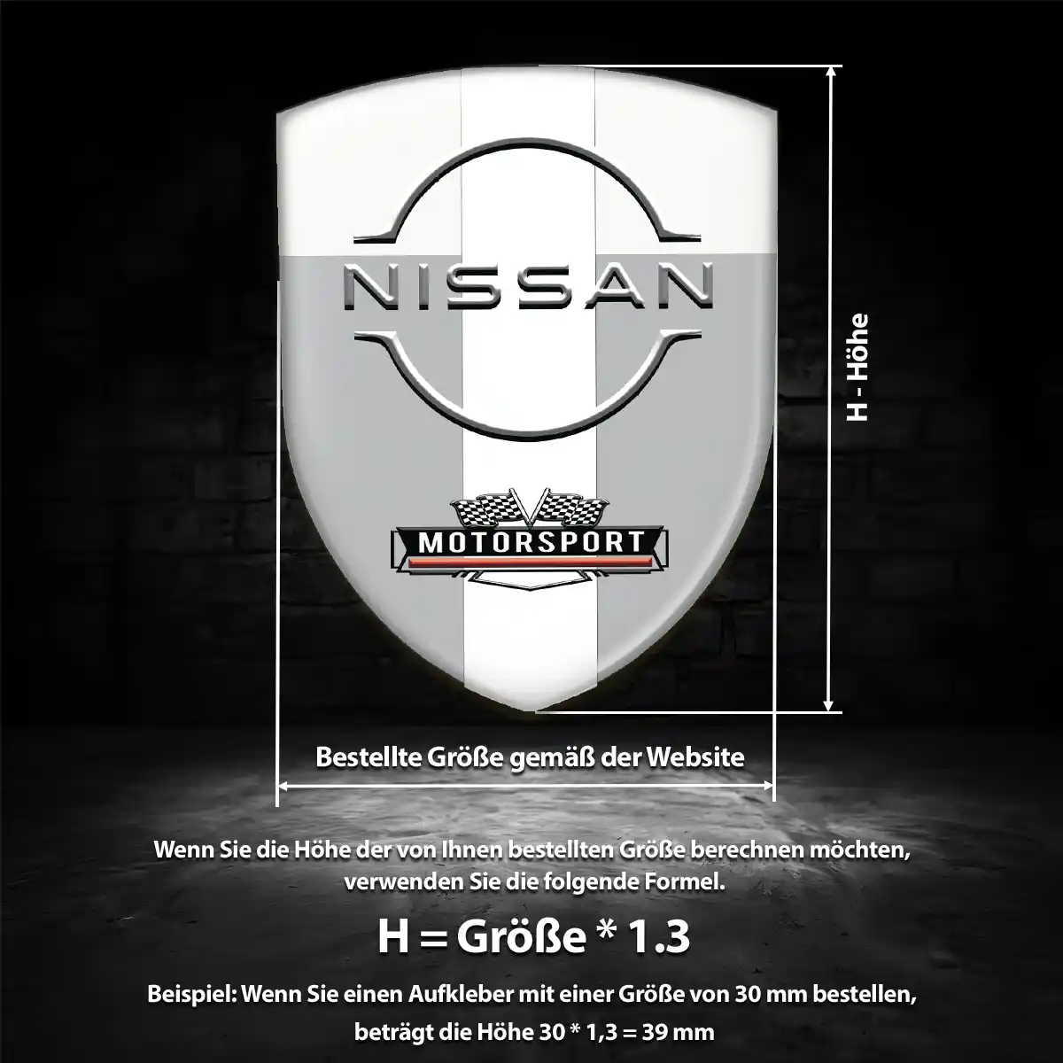 Nissan Aufkleber 3D Gel Emblem Ausdrucksstarkes Design