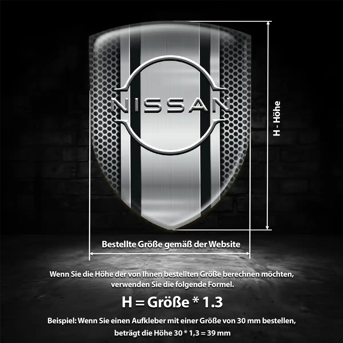 Nissan Aufkleber 3D Gel Emblem Auto Exterieurdesign