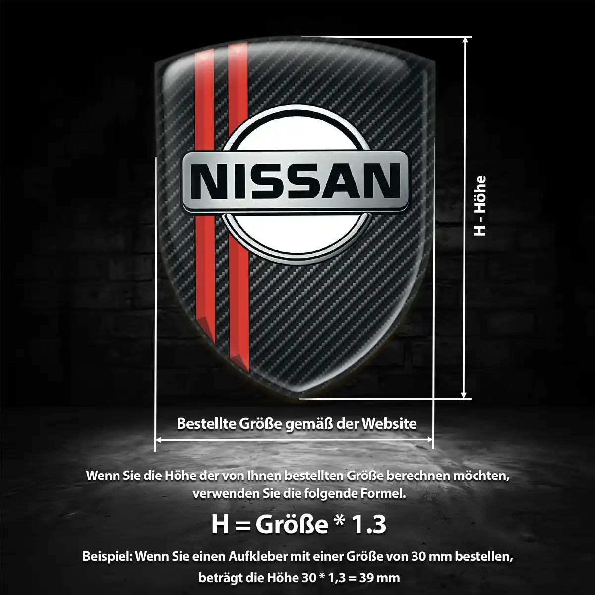 Nissan Aufkleber 3D Gel Emblem Auto Höchste Qualität