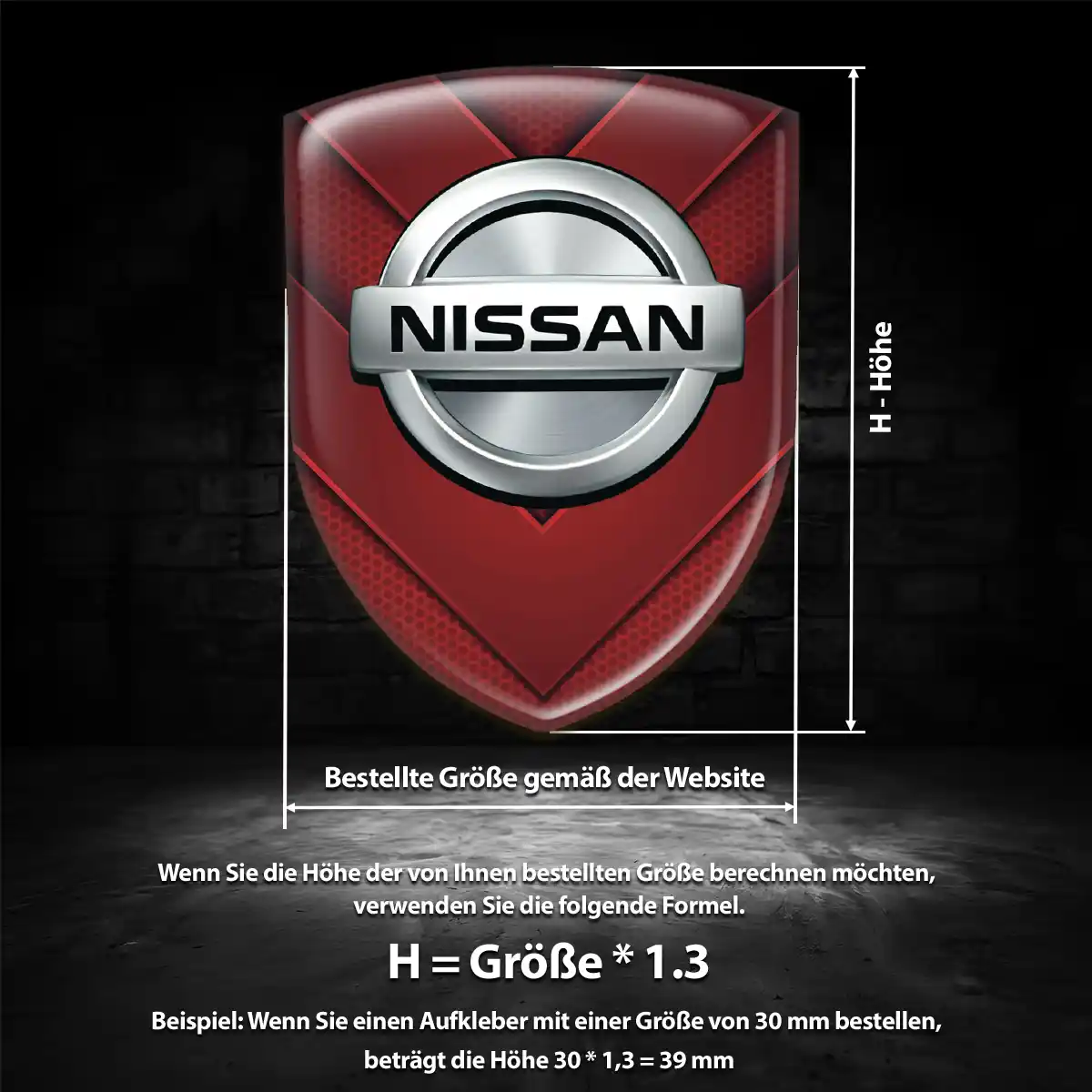 Nissan Aufkleber 3D Gel Emblem Auto Interieurdesign