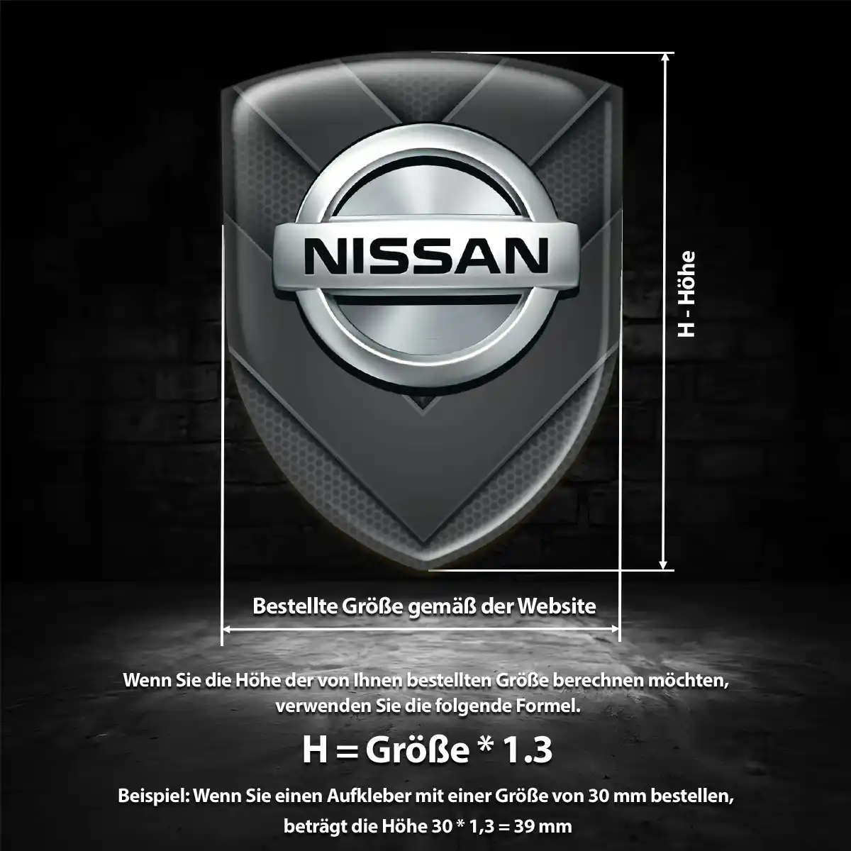 Nissan Aufkleber 3D Gel Emblem Auto Limitierte Auflage