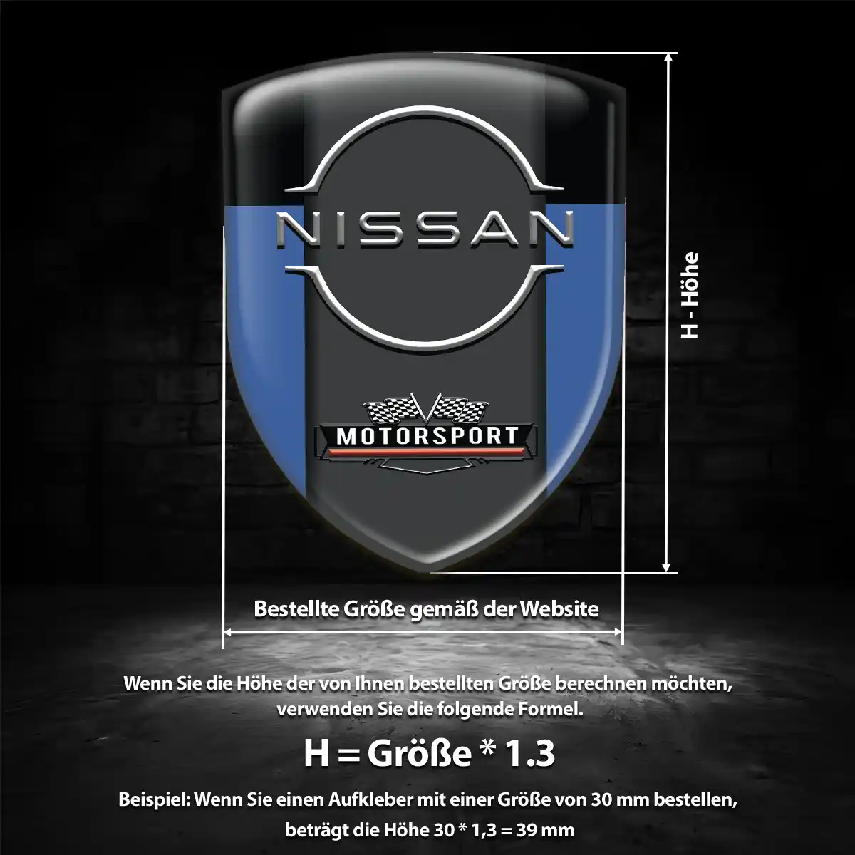 Nissan Aufkleber 3D Gel Emblem Auto Markenedition