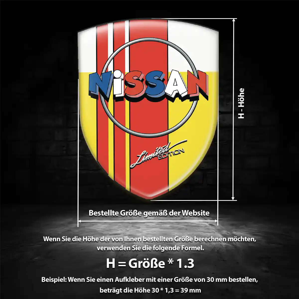 Nissan Aufkleber 3D Gel Emblem Auto Premium-Edition