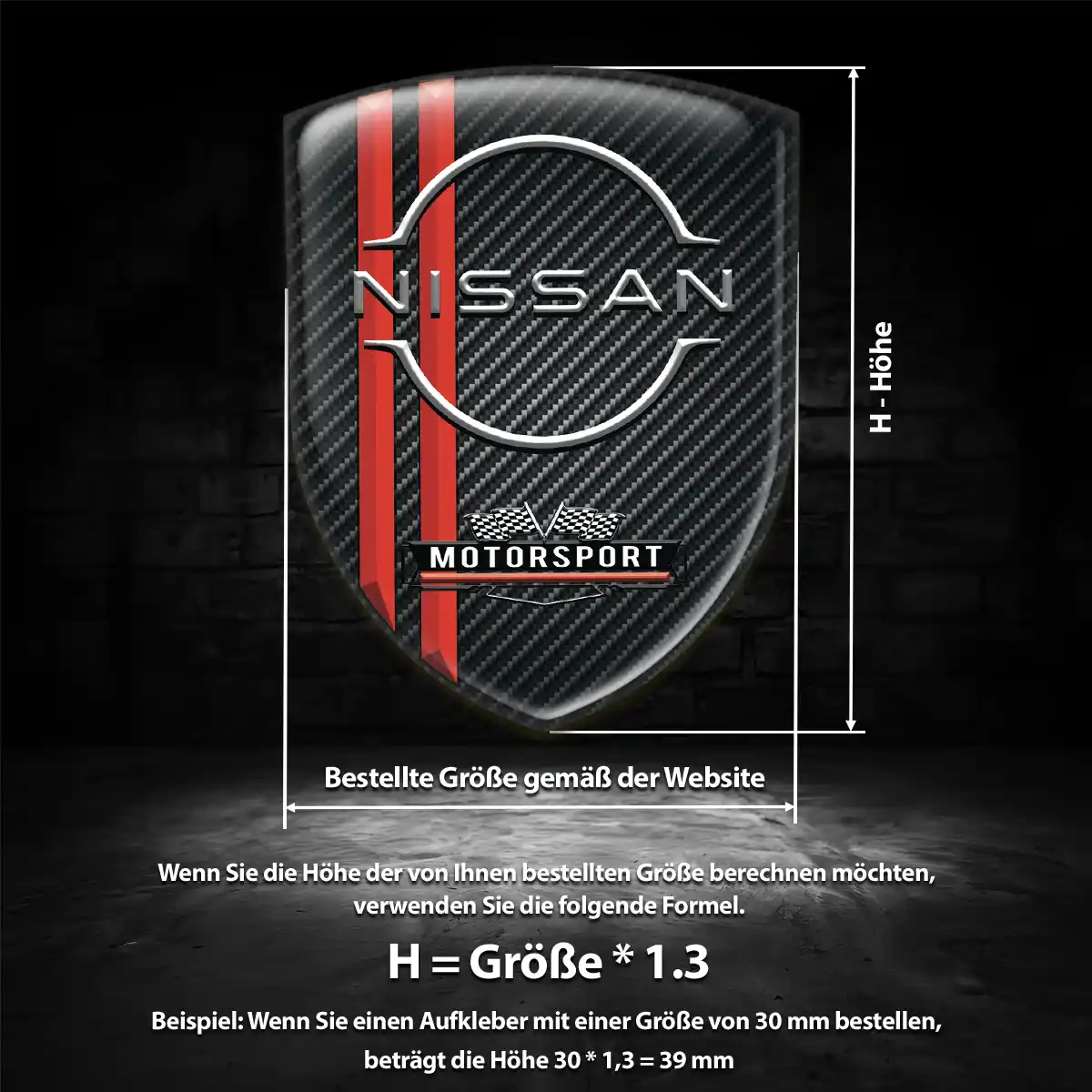 Nissan Aufkleber 3D Gel Emblem Auto Premiumqualität