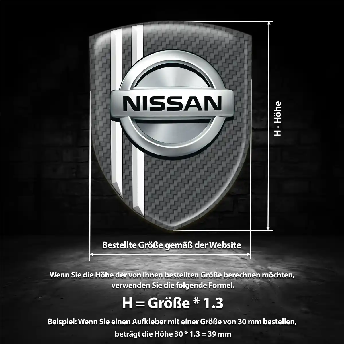 Nissan Aufkleber 3D Gel Emblem Auto Tuningfahrzeug