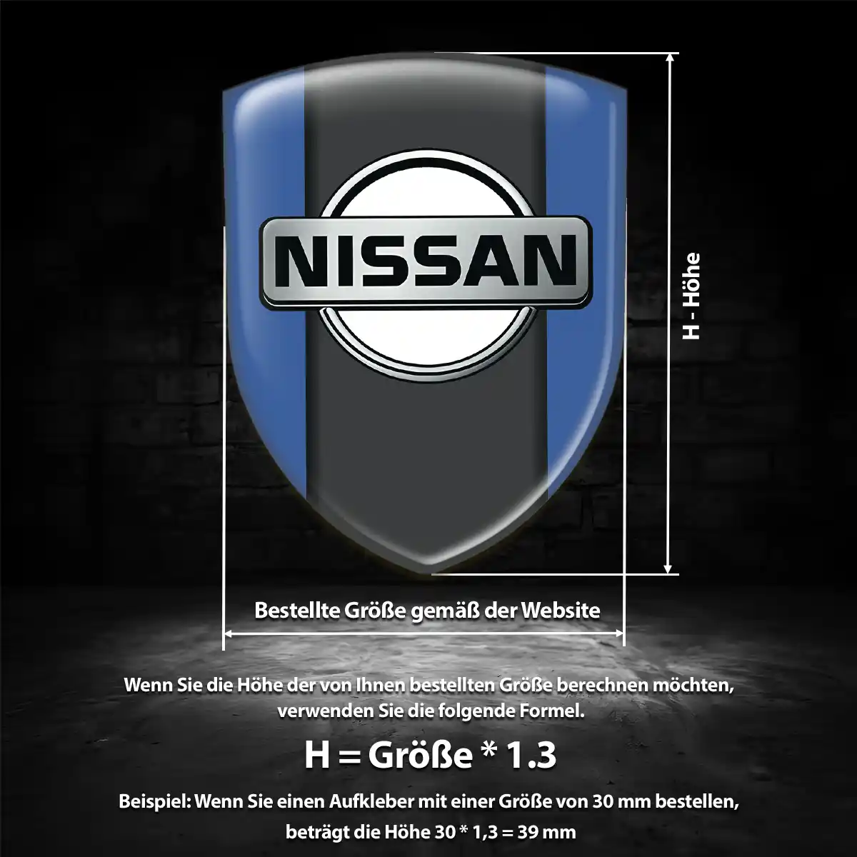 Nissan Aufkleber 3D Gel Emblem Edles Design