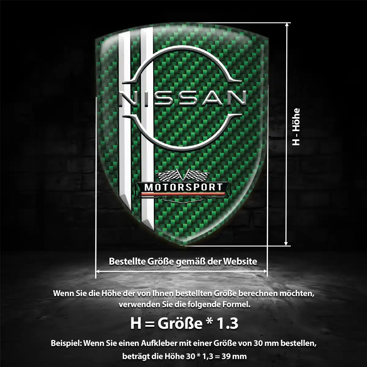Nissan Aufkleber 3D Gel Emblem Elegantes Design