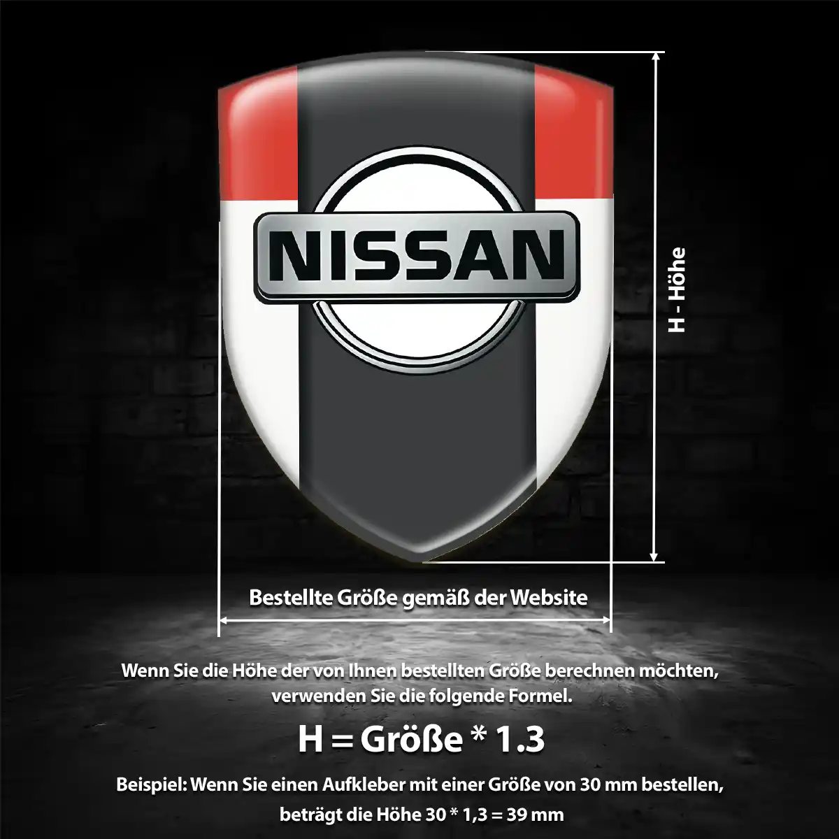 Nissan Aufkleber 3D Gel Emblem Erstklassige Qualität