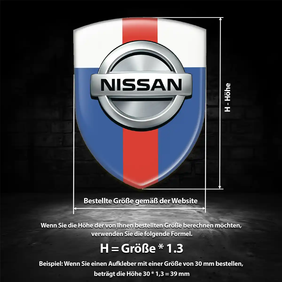 Nissan Aufkleber 3D Gel Emblem Exterieurdesign