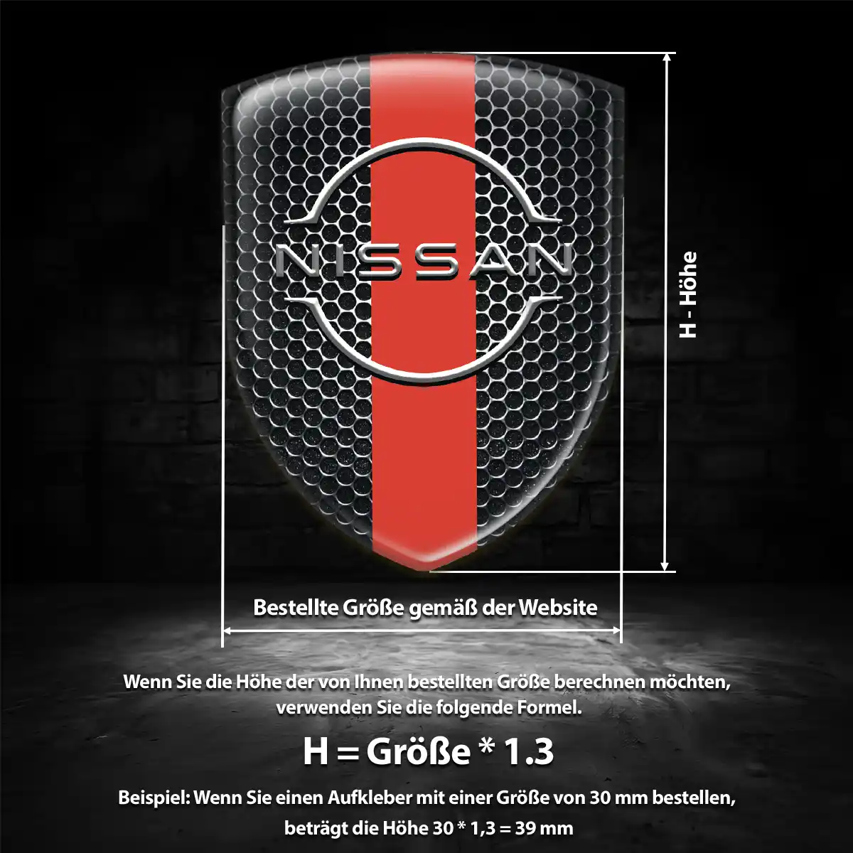 Nissan Aufkleber 3D Gel Emblem Höchste Qualität