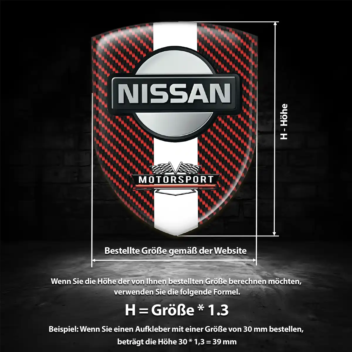 Nissan Aufkleber 3D Gel Emblem Hochwertiges Harz