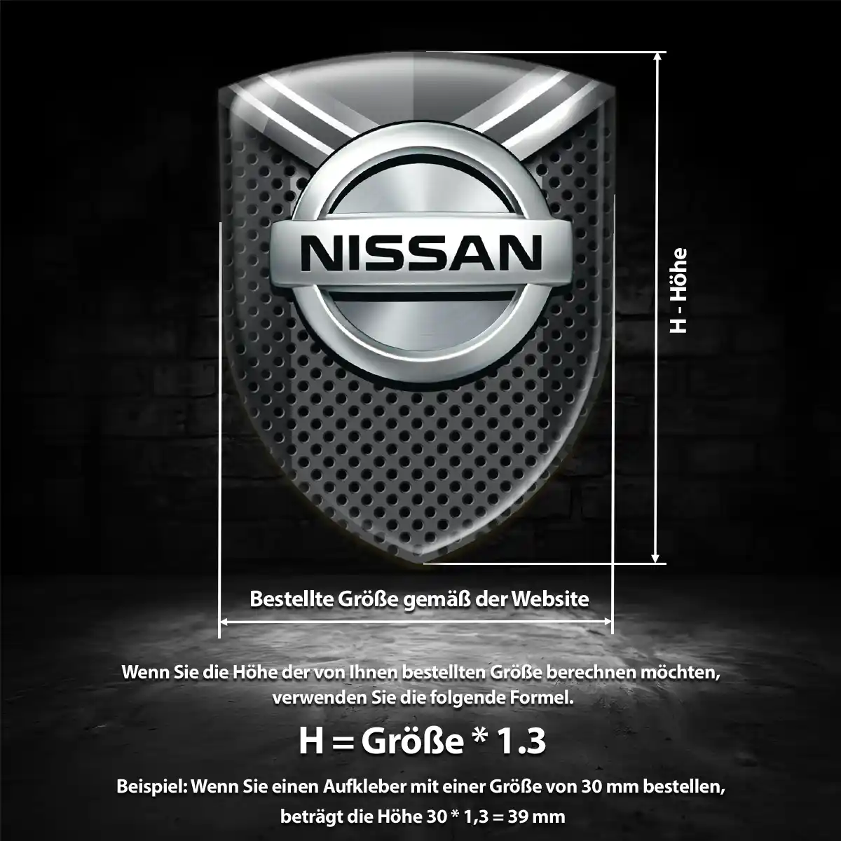 Nissan Aufkleber 3D Gel Emblem Limitierte Auflage
