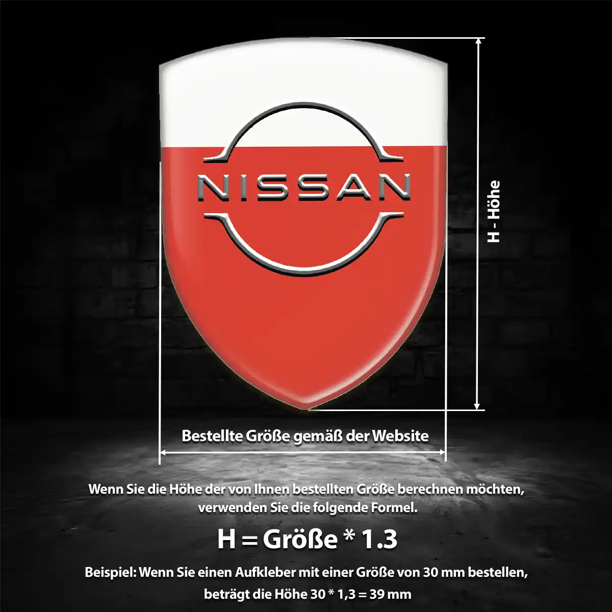 Nissan Aufkleber 3D Gel Emblem Luxus-Edition