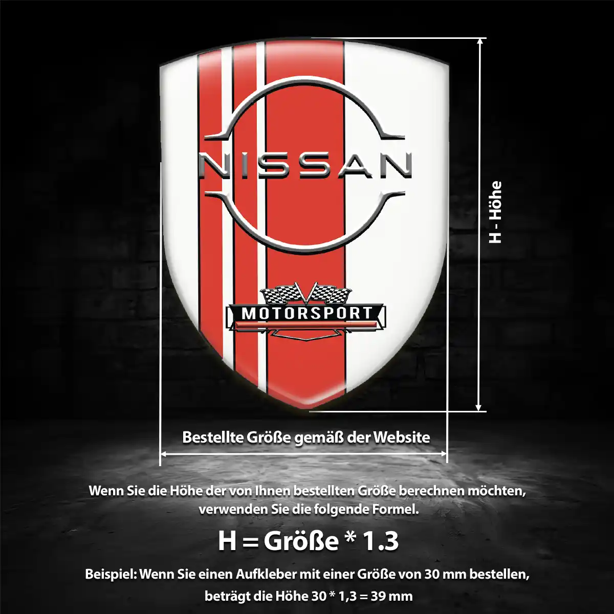 Nissan Aufkleber 3D Gel Emblem Markenedition