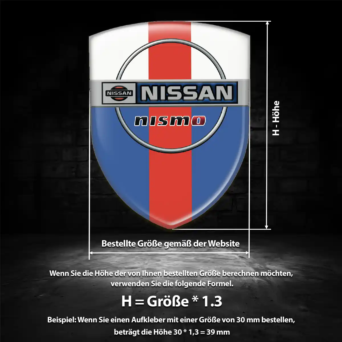 Nissan Aufkleber 3D Gel Emblem Modernes Design