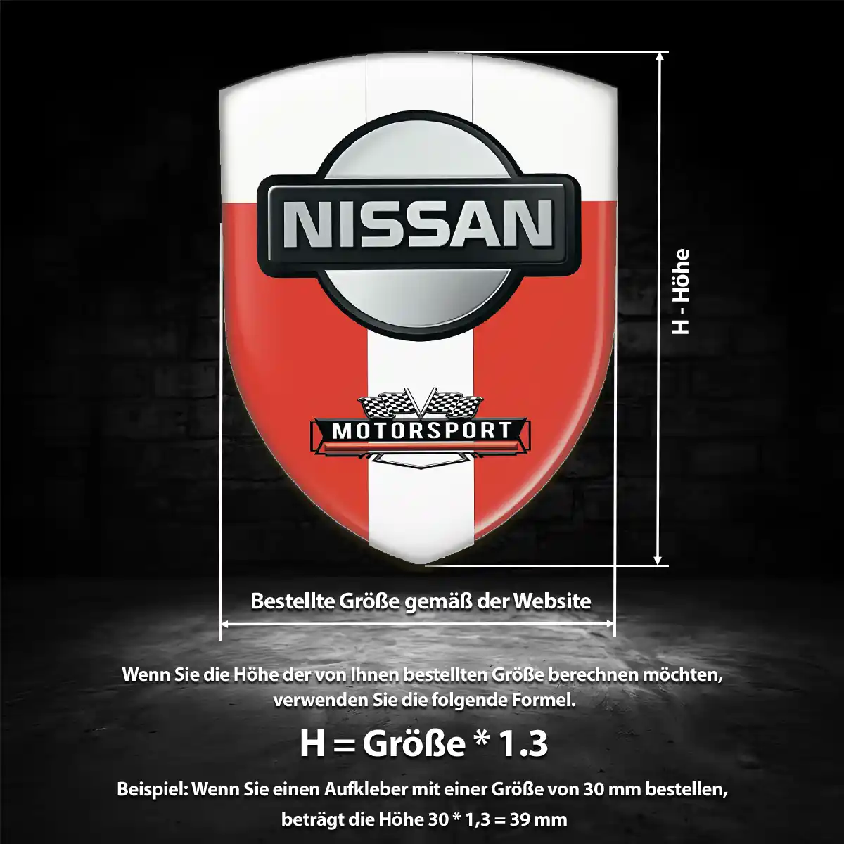 Nissan Aufkleber 3D Gel Emblem Premium-Edition