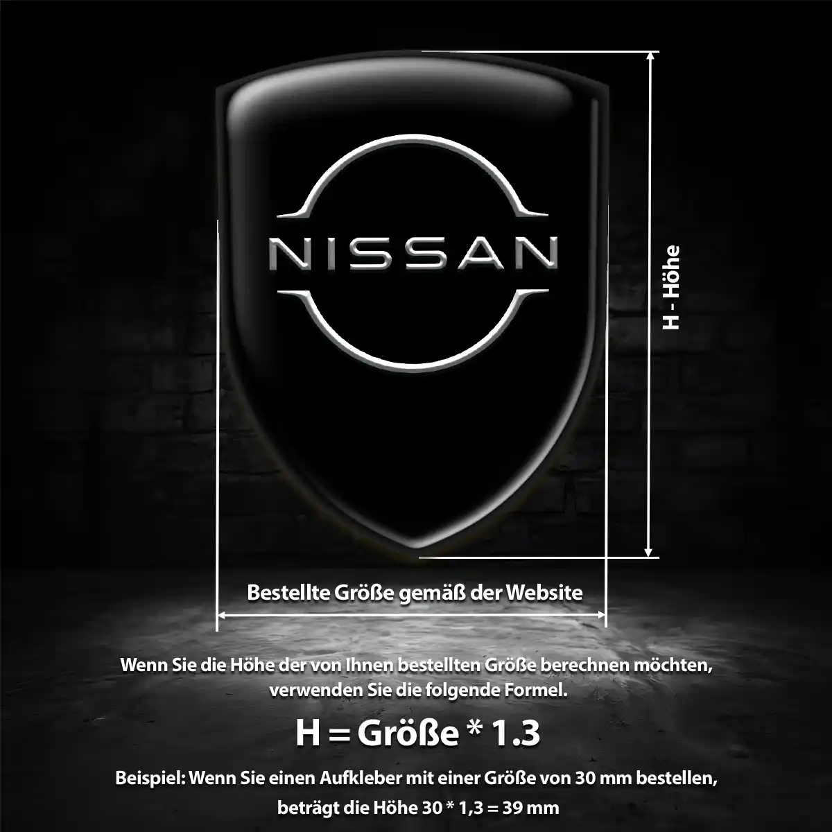Nissan Aufkleber 3D Gel Emblem Stilvolles Design