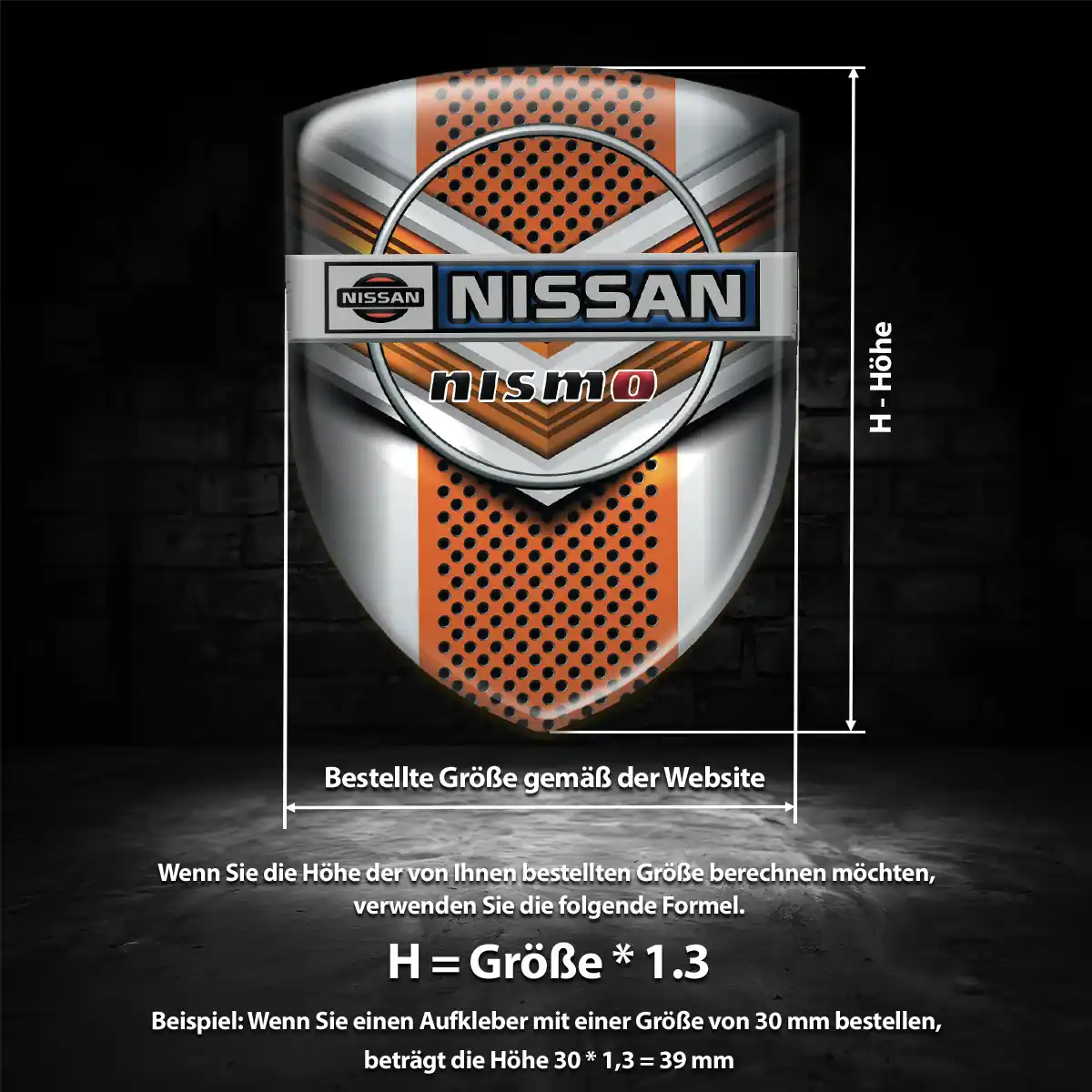 Nissan Aufkleber 3D Gel Emblem Tuningfahrzeug