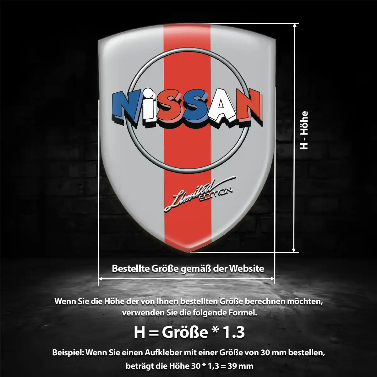 Nissan Aufkleber 3D Gel Embleme Auto Elegantes Design