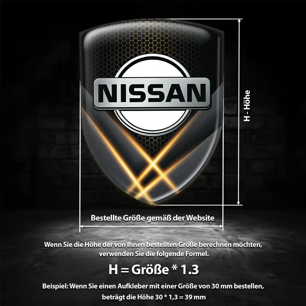 Nissan Aufkleber 3D Gel Embleme Auto Hochwertiges Harz