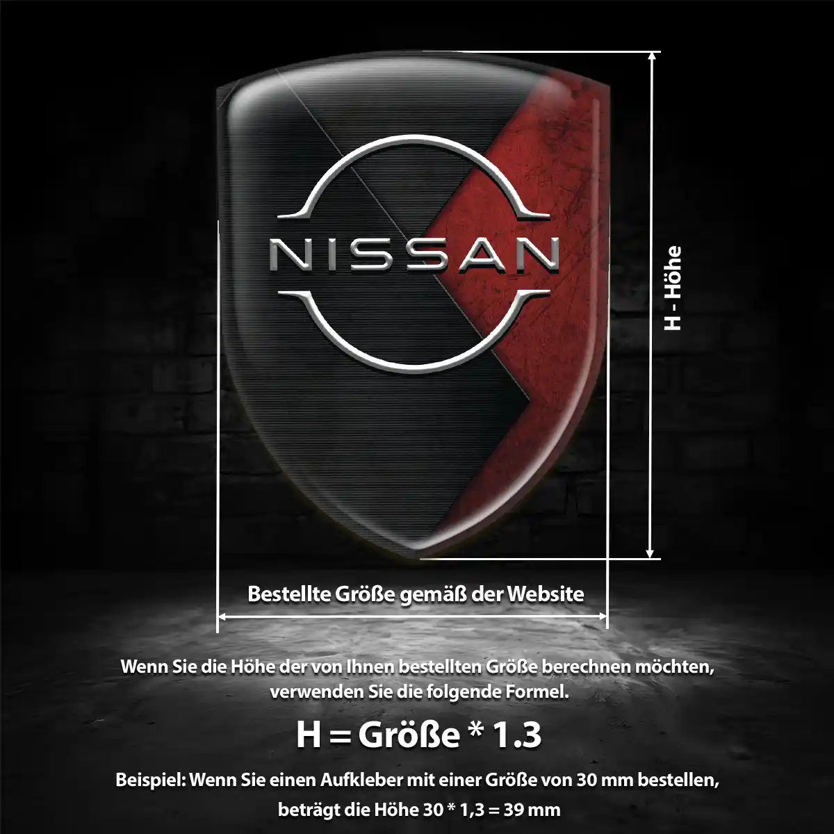 Nissan Aufkleber 3D Gel Embleme Auto Premium-Edition