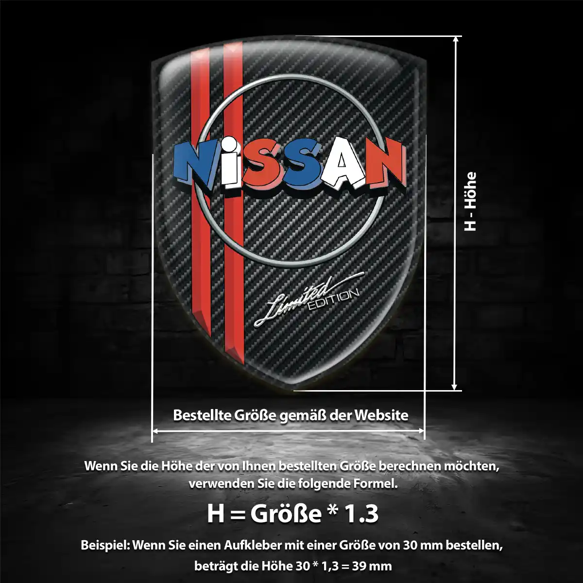 Nissan Aufkleber 3D Gel Embleme Auto Stilvolles Design