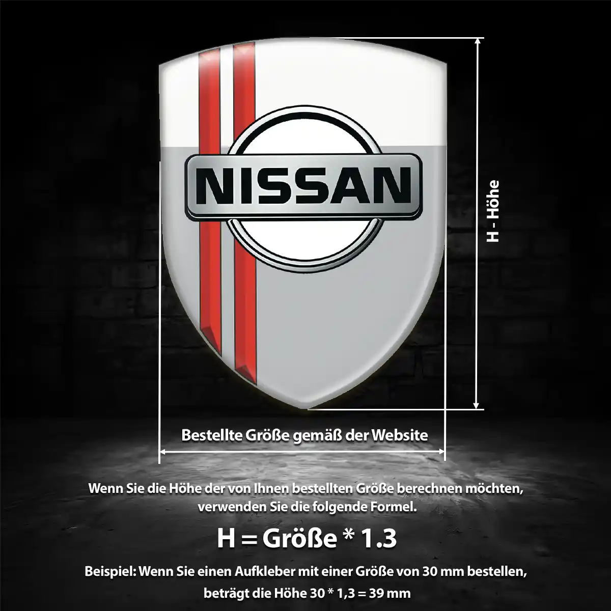 Nissan Aufkleber 3D Gel Embleme Auto Tuningfahrzeug