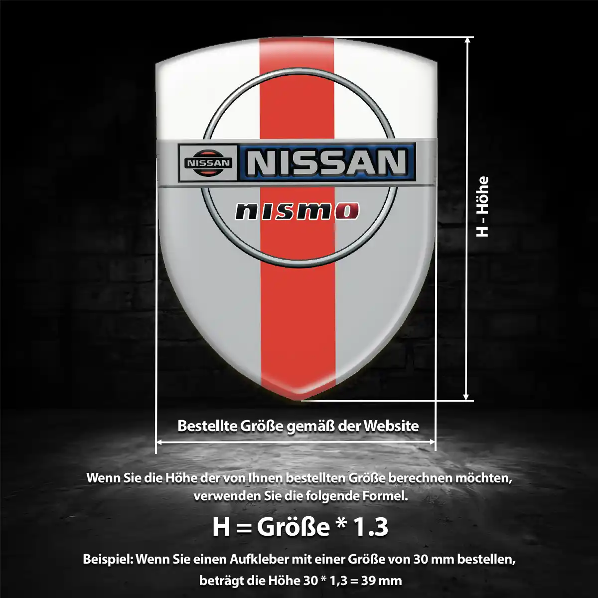 Nissan Aufkleber 3D Gel Embleme Edles Design