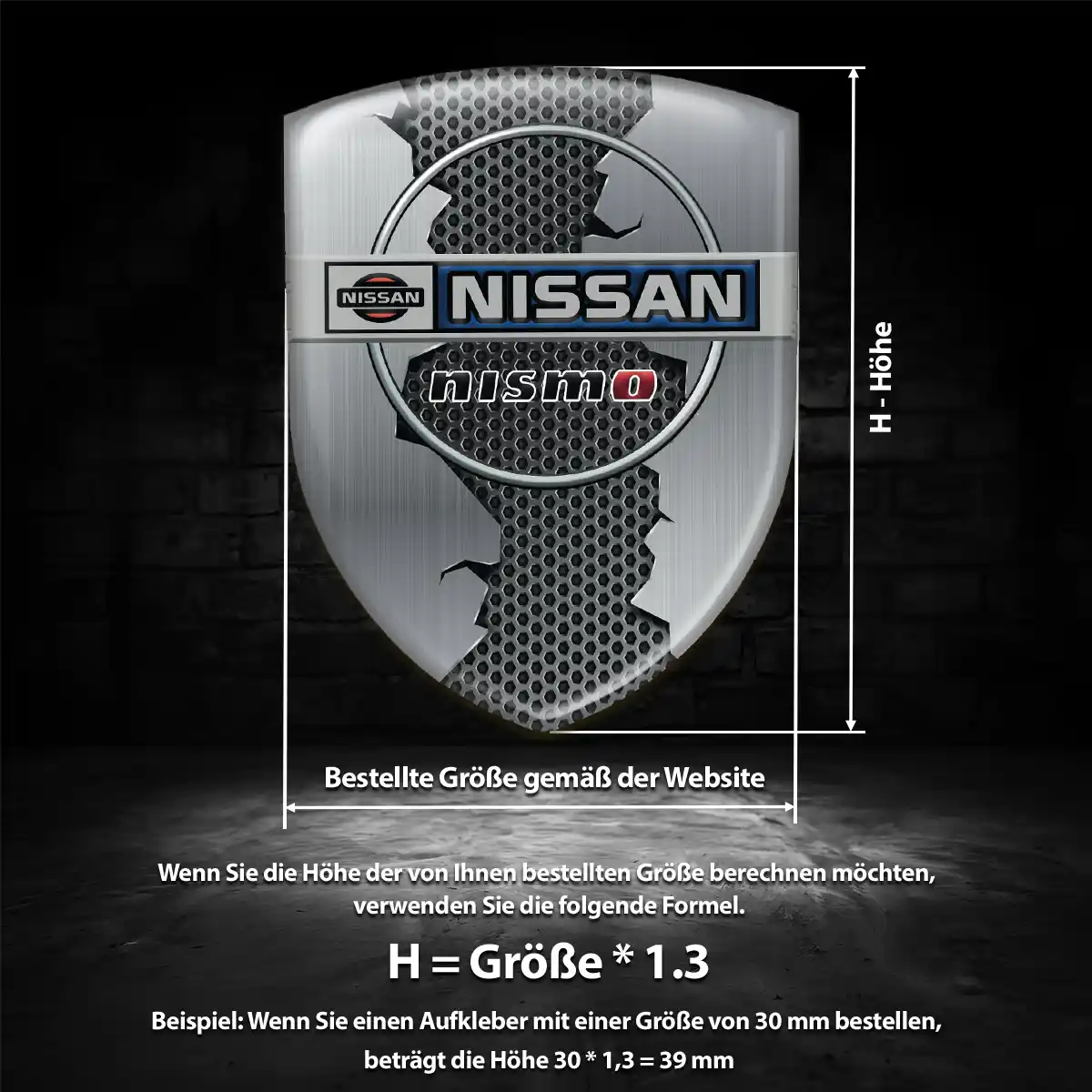 Nissan Aufkleber 3D Gel Embleme Hochwertiges Harz
